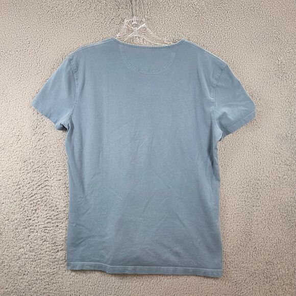 The Frye Company Activewear Men's Blue 3 Button Henley Tshirt Size S - Picture 7 of 10